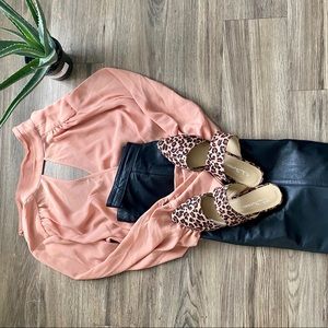 CL Cheetah Print Pointed Toe Mules